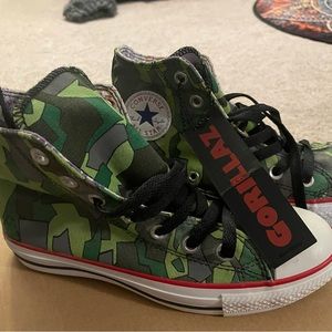 Converse, Never been worn Gorillaz 2011 Colab Camo Sneaker (box not included)